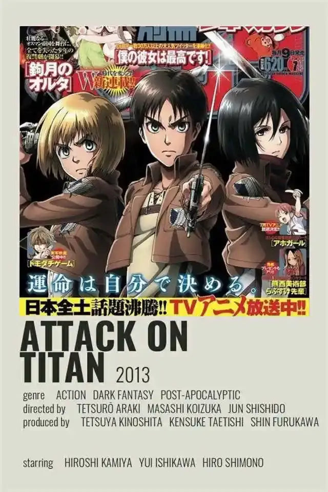 Attack on titan final season trench coat poster bedroom wall art