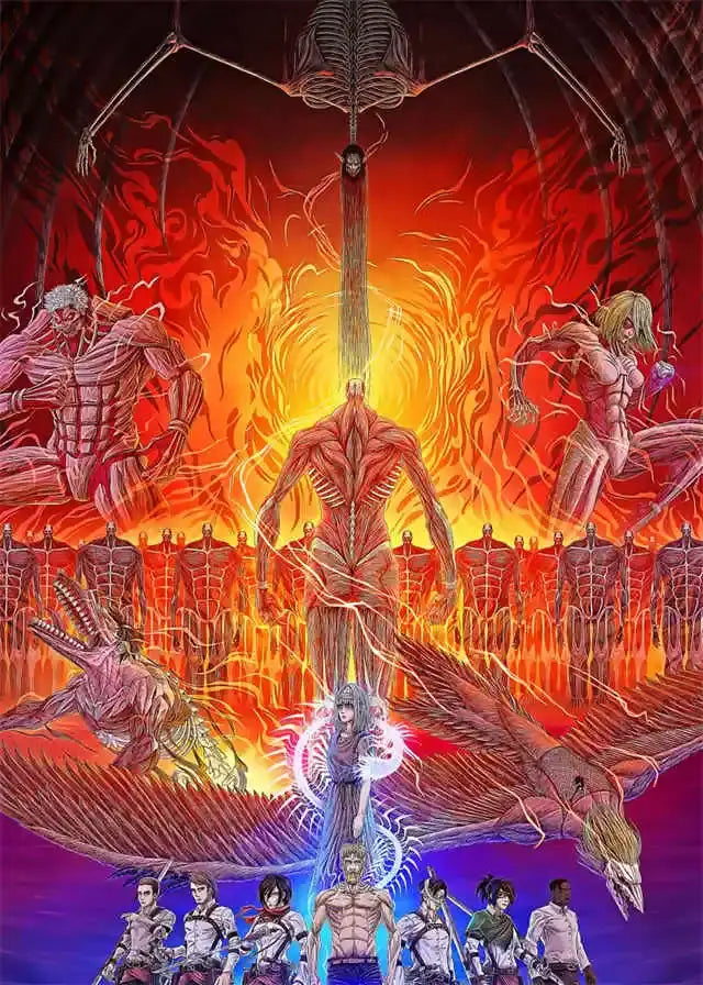 Attack on titan final season eren yeager manga poster bedroom decor