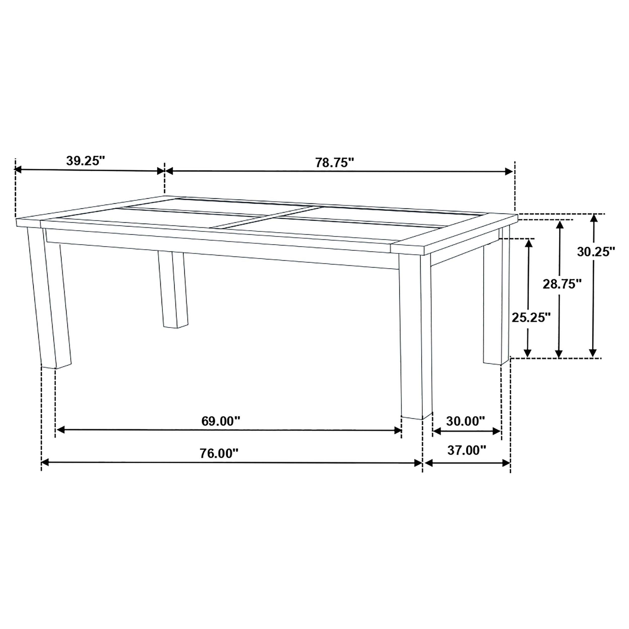 Guster Rustic Golden Dining Table