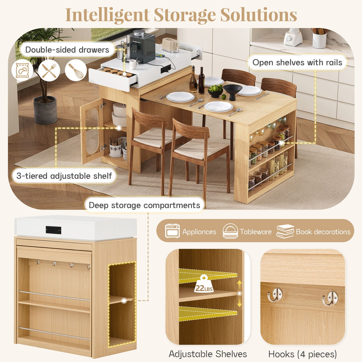 Extendable Dining Table With Folding Top