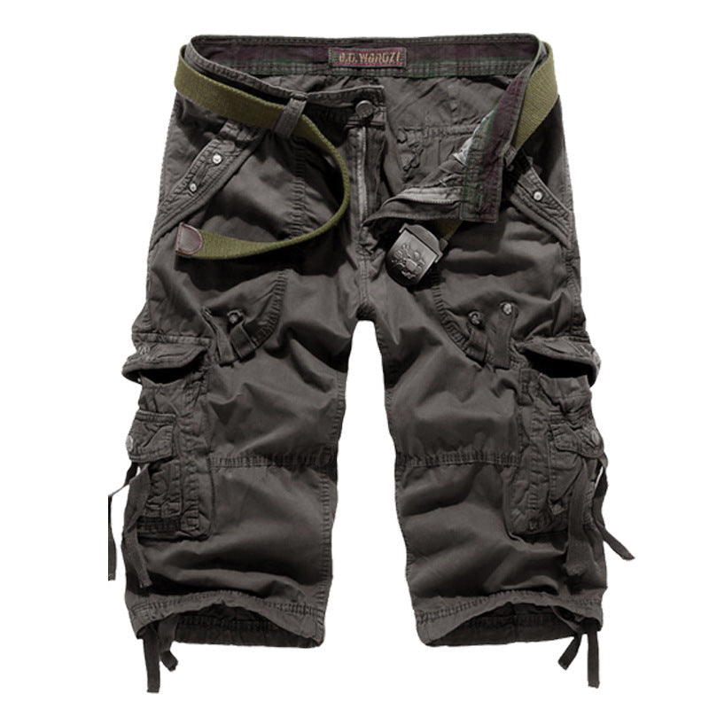 En MultiPocket Capri Pants Military Style Casual Cargo Pants, MultiColor