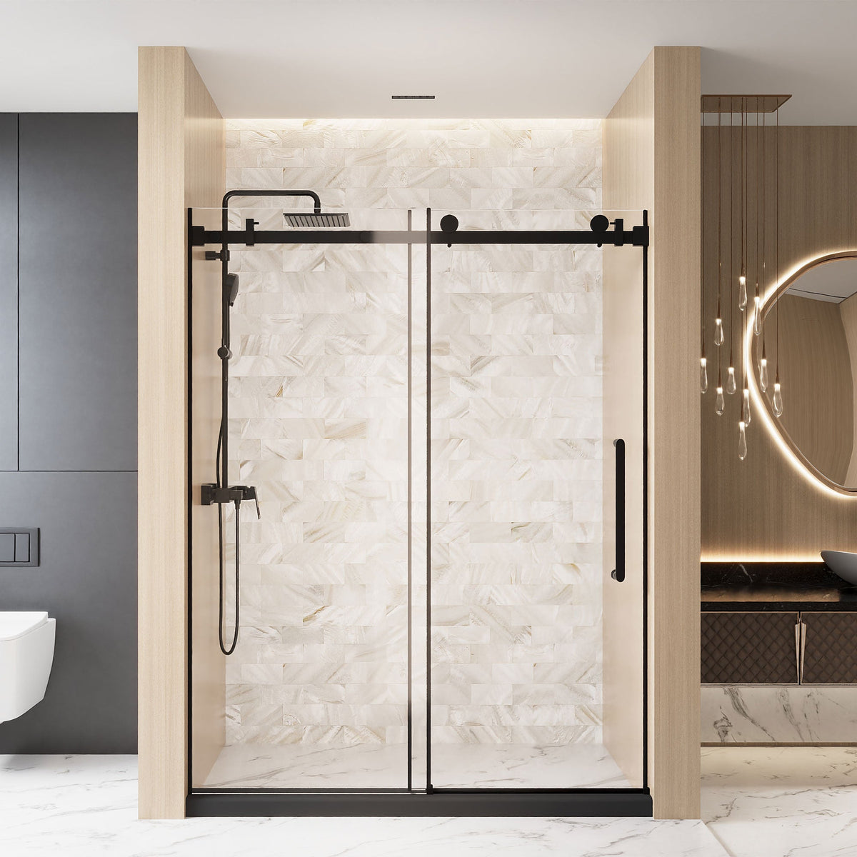 Frameless Single Sliding Shower Door