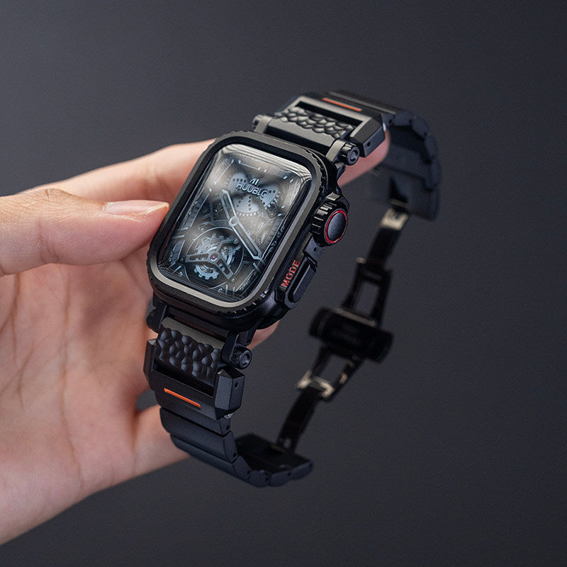 Meteorite Hammered Titanium Metal Watch Strap