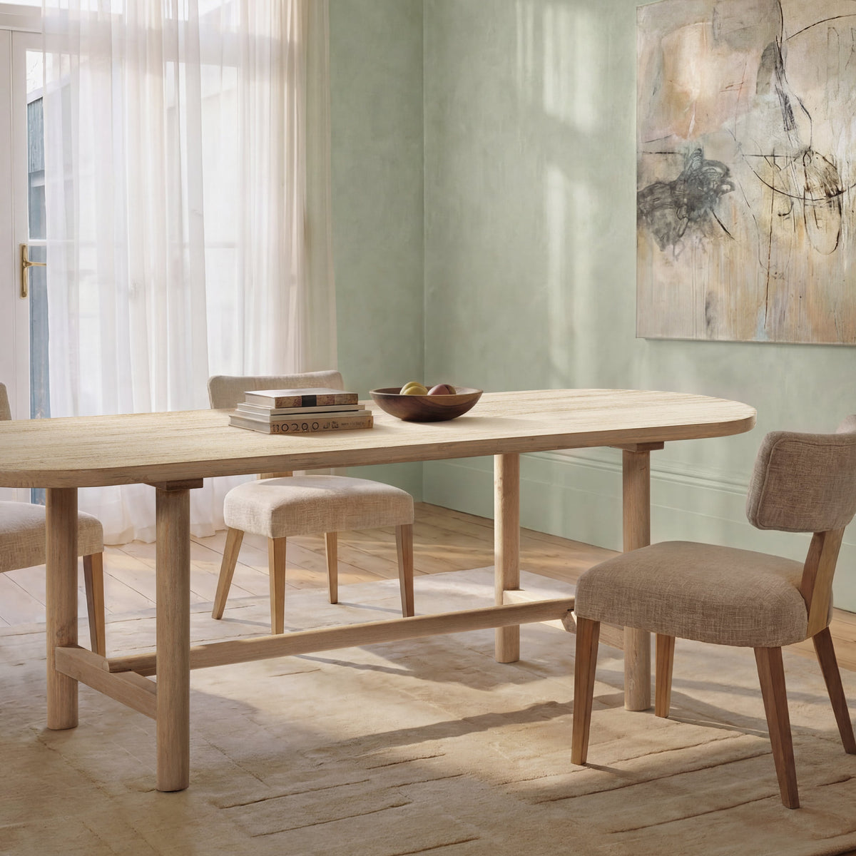 Milo 85" 8-Seat Oval Reclaimed Wood Dining Table