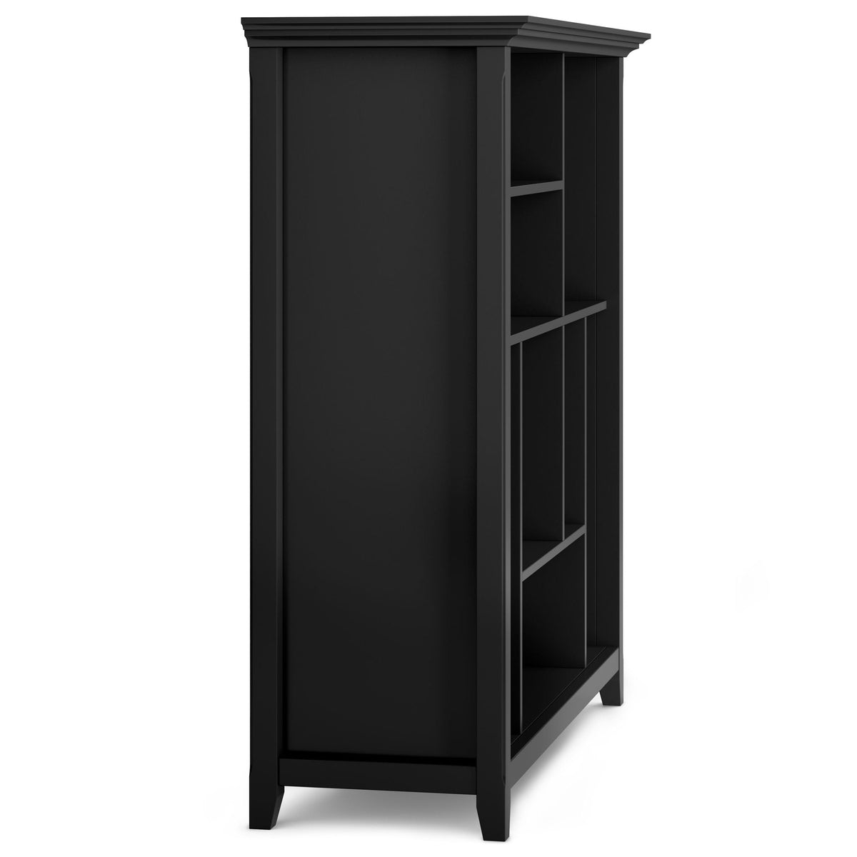 Multi Cube Bookcase and Storage Unit with Eight Storage Cubbies - Black, Gray, White, Dark Brown