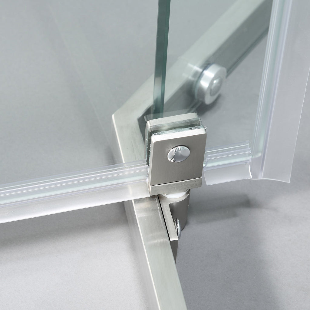 Shower Door 34-1/8" x 72" Semi-Frameless Neo-Angle Hinged Shower Enclosure