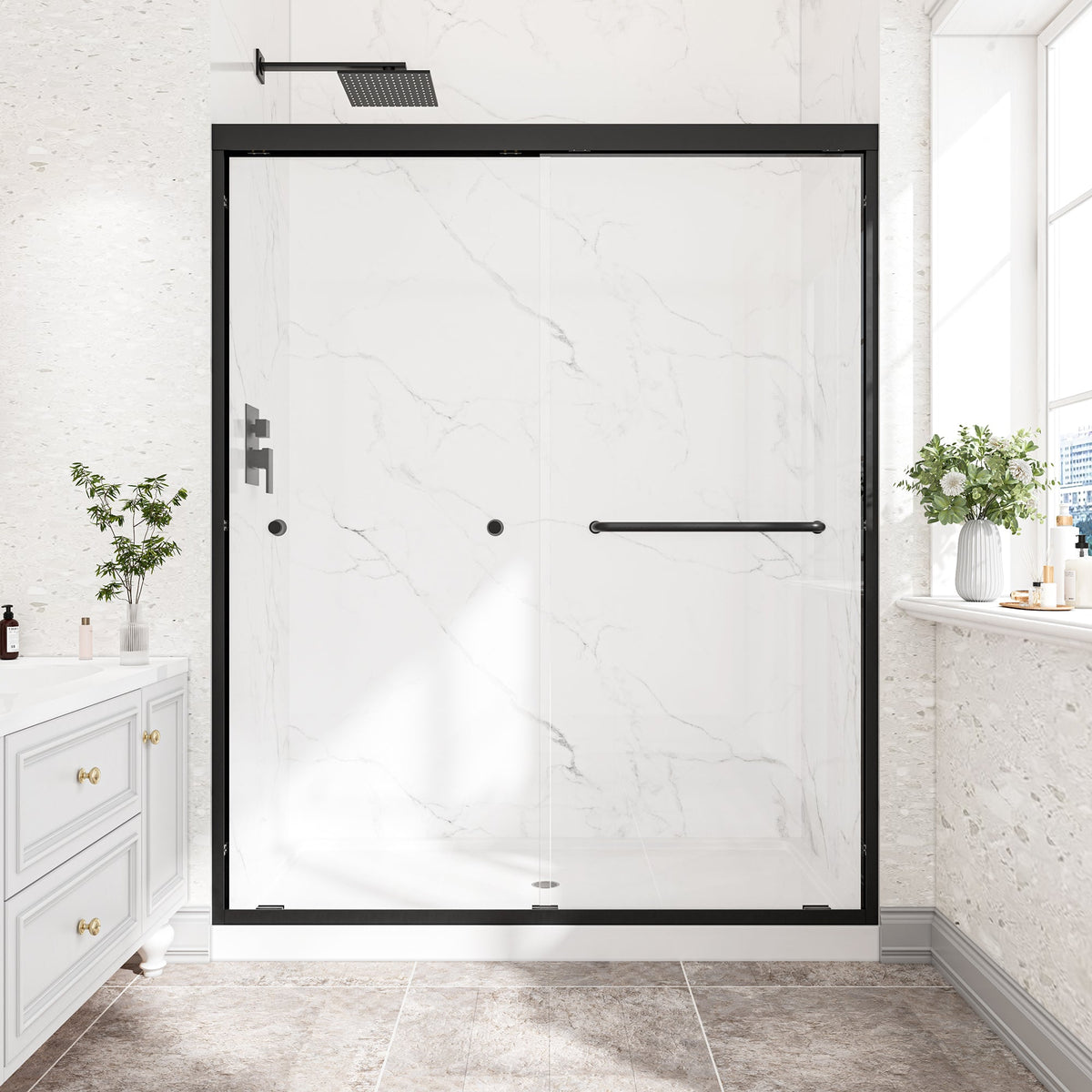 Premium 55"-60" W x 72" H Shower Door