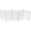 Galvanized Steel Gabion Basket with 3 Compartments - Silver