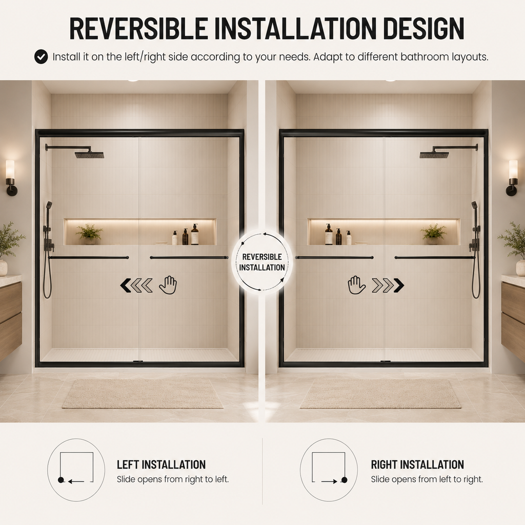 Framed Double Sliding Shower Door