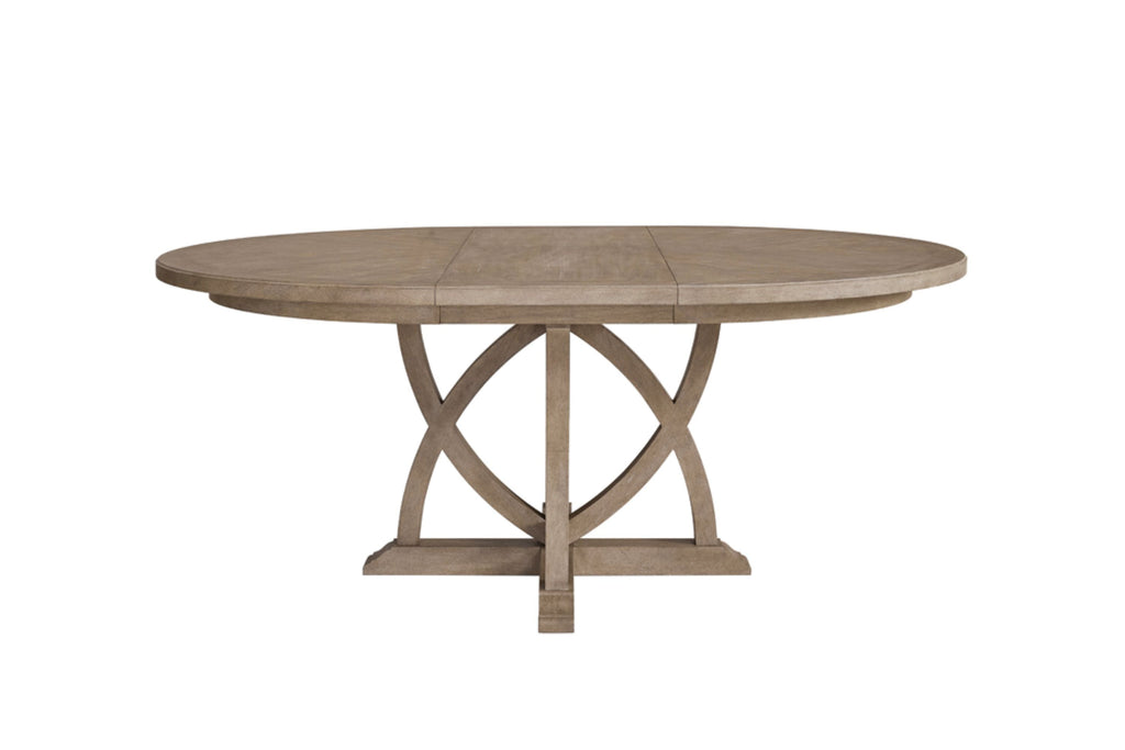 54" Round Dining Table with 18" Removable Leaf
