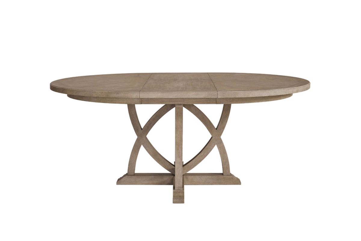 54" Round Dining Table with 18" Removable Leaf