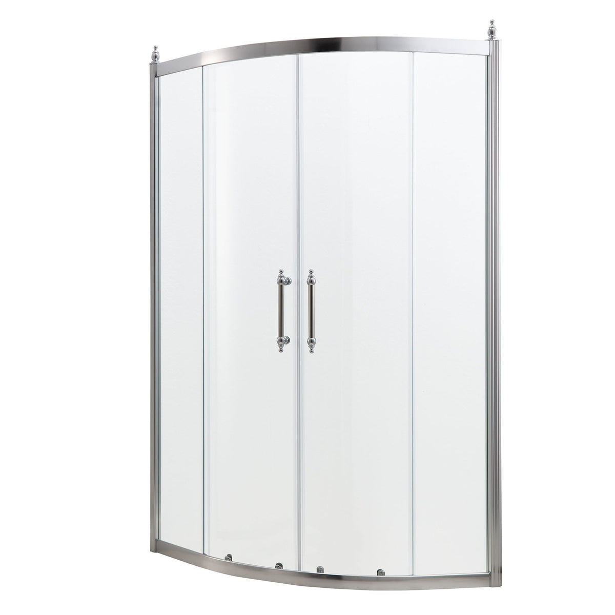 Framed Tub Shower Enclosure with Clear Tempered Glass