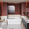 32" W x 55" H Shower Door with Bohemian Pattern