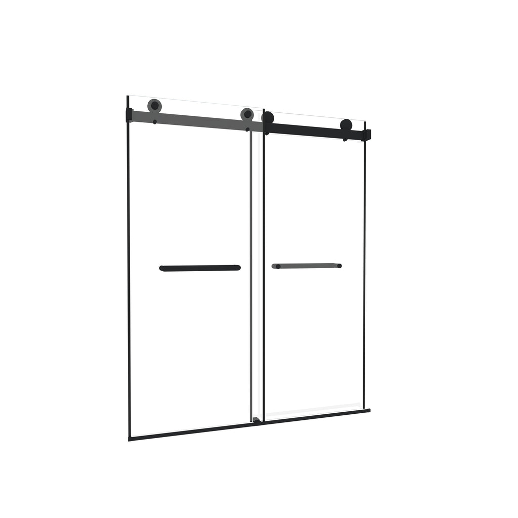 Frameless Double Sliding Shower Door 44-48" W x 74" H