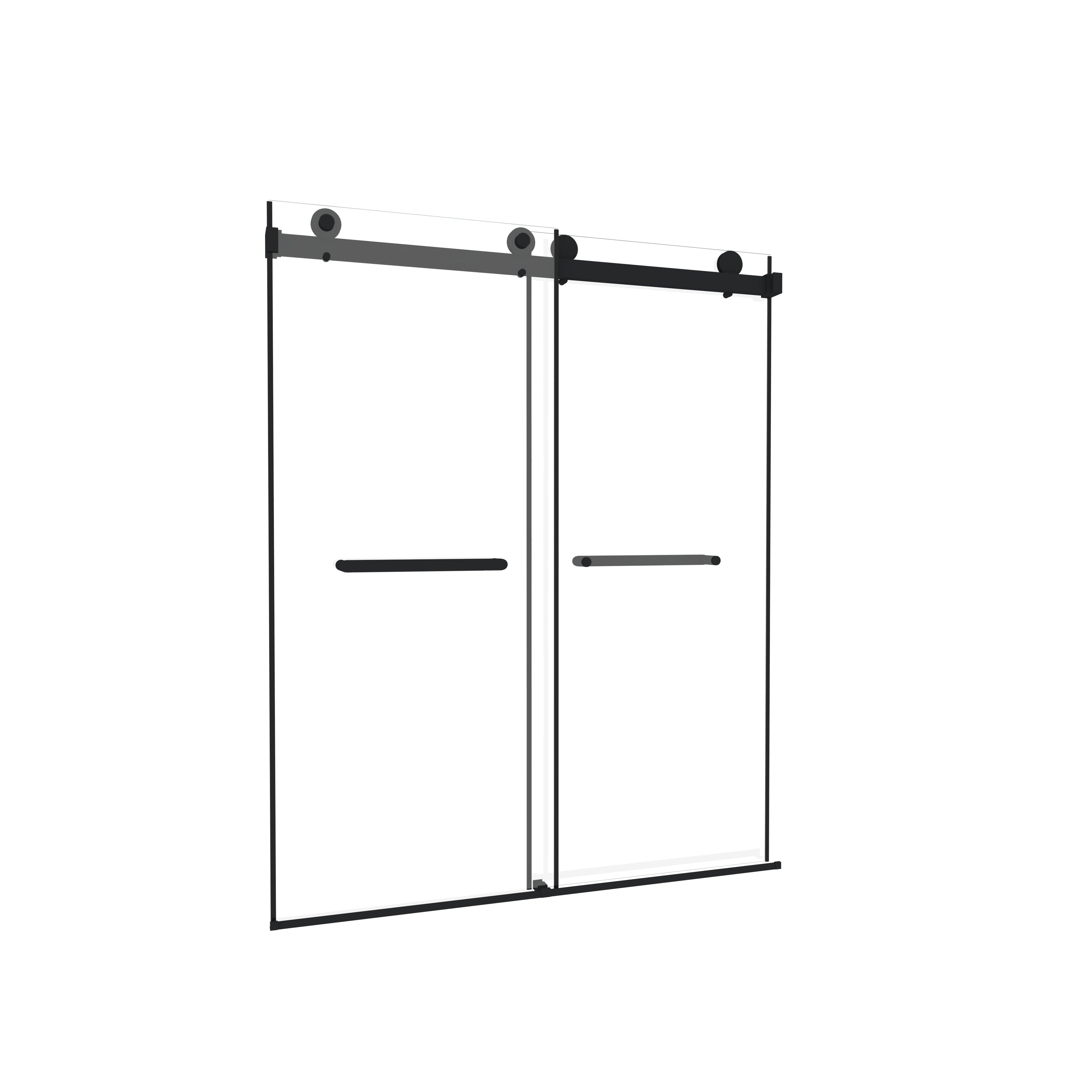 Frameless Double Sliding Shower Door 44-48" W x 74" H