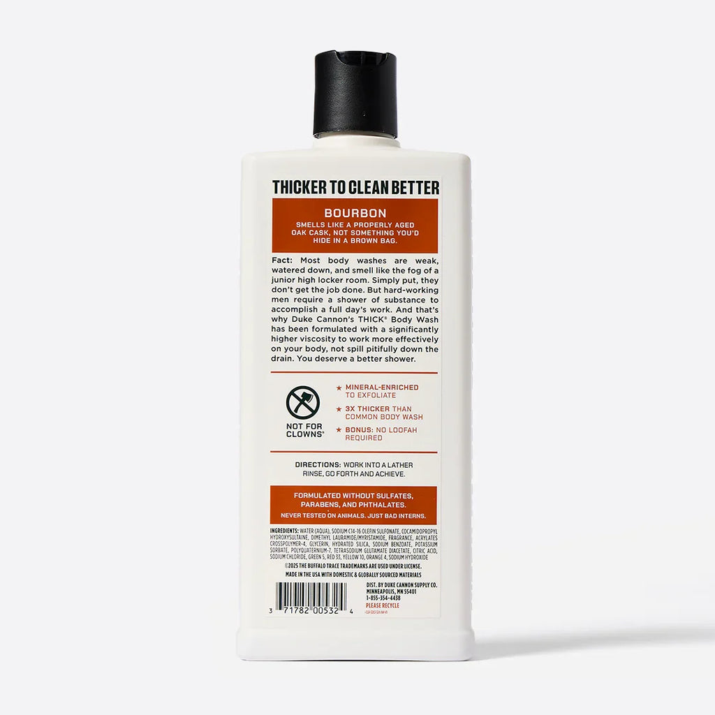 Buffalo Trace Bourbon Thick Body Wash | Duke Cannon