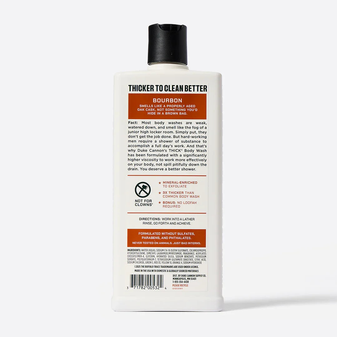 Buffalo Trace Bourbon Thick Body Wash | Duke Cannon