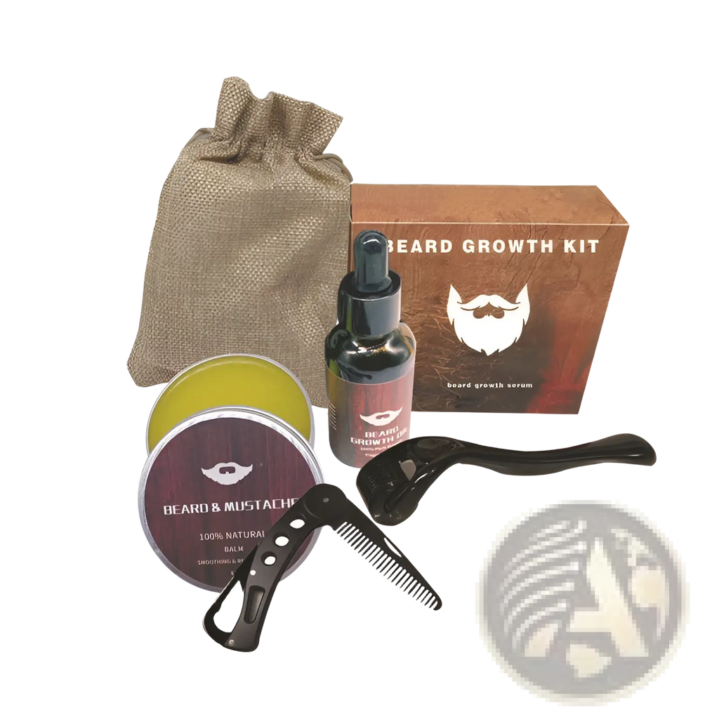 Beard Growth Kit with 540 Microneedle Roller and Oil