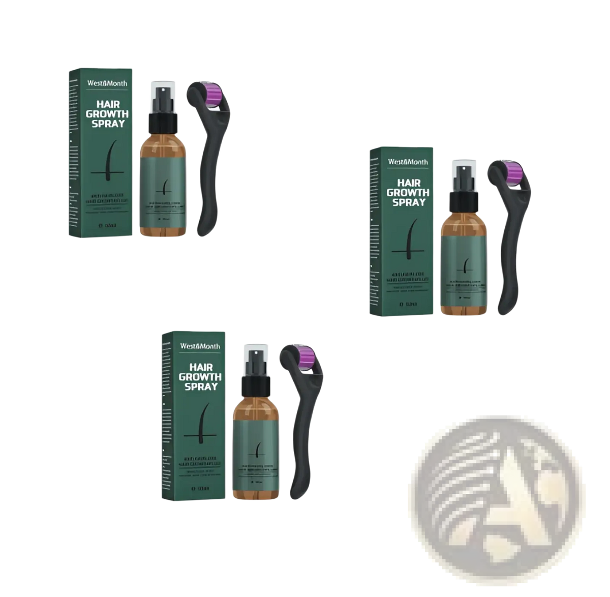 Beard Growth Spray and Derma Roller Kit 30ml