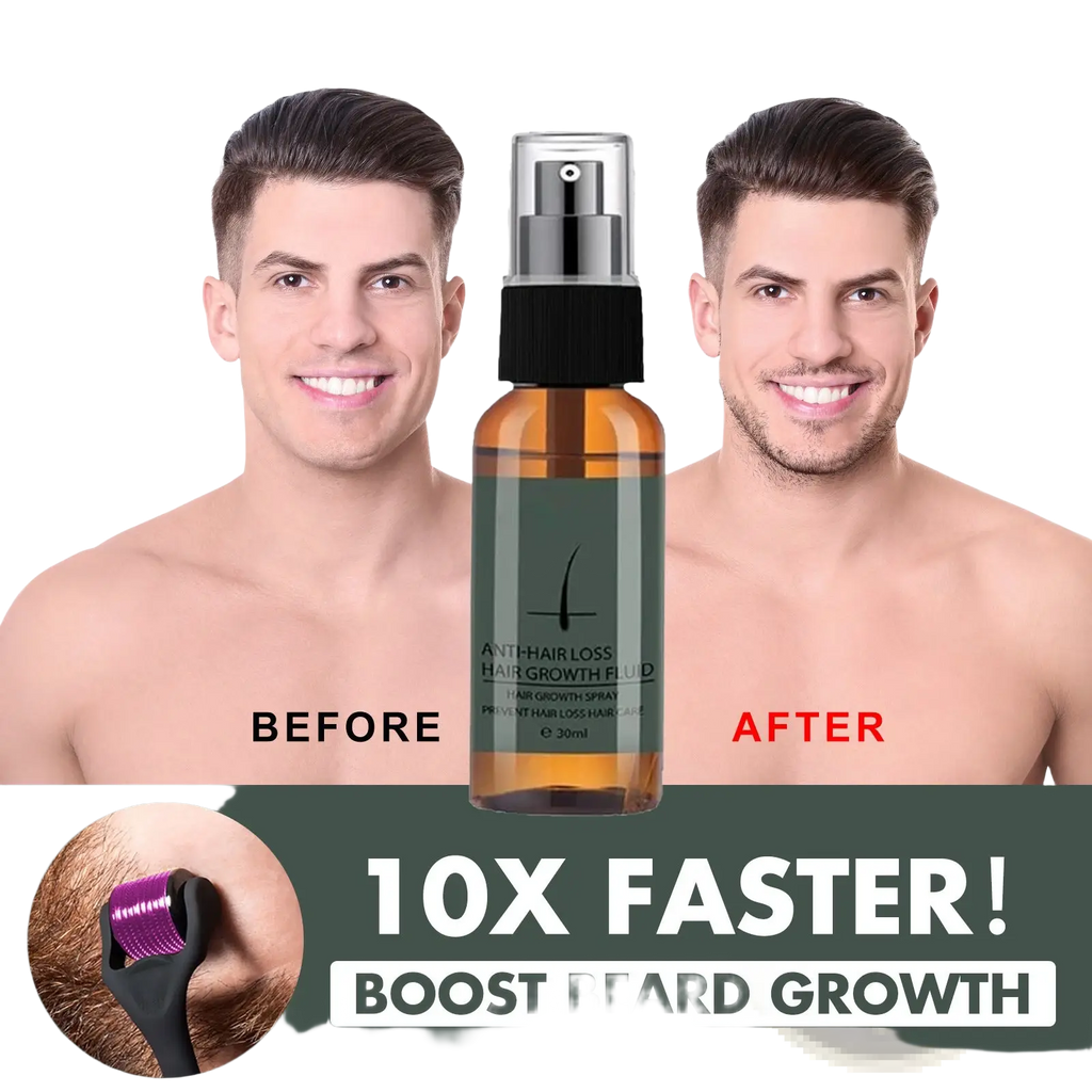 Beard Growth Spray and Derma Roller Kit 30ml