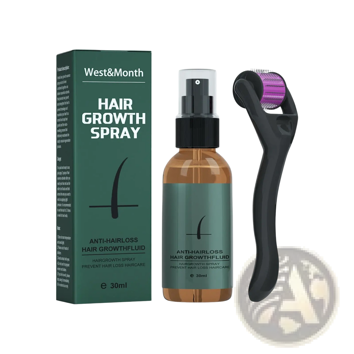 Beard Growth Spray and Derma Roller Kit 30ml