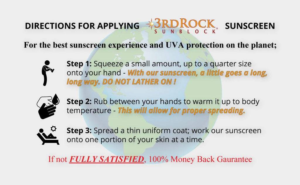 Mini Sunscreen 1.7 oz. SIZE! - 3rd Rock Sunblock® Sunscreen Lotion - Aromatherapeutic - Zinc Oxide 35 SPF