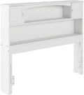 Newport Full Size Bookcase Headboard With Charger White