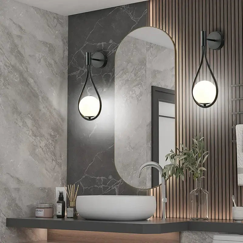 Modern black battery wall sconces with remote control for bedroom
