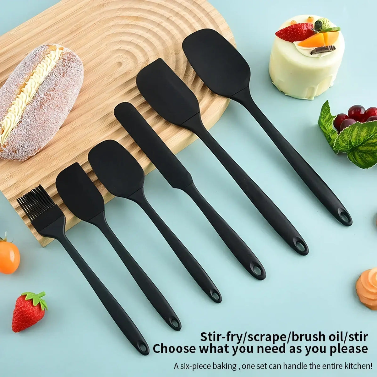 Black Silicone Kitchenware Set and Baking Tool