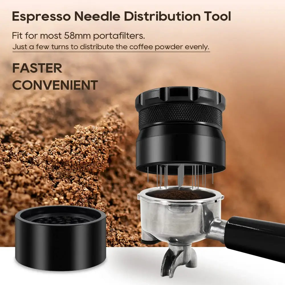 DecorBites™ Coffee Needle Block Distributor 51/53/58mm Espresso Stirrer Leveler Tool