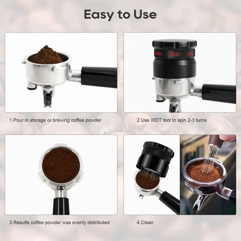 DecorBites™ Coffee Needle Block Distributor 51/53/58mm Espresso Stirrer Leveler Tool