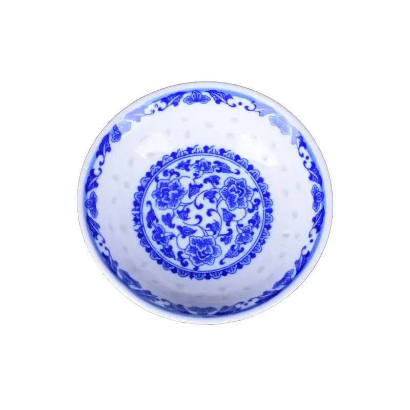 Blue & white porcelain dragon pattern dish set – dining room bowls