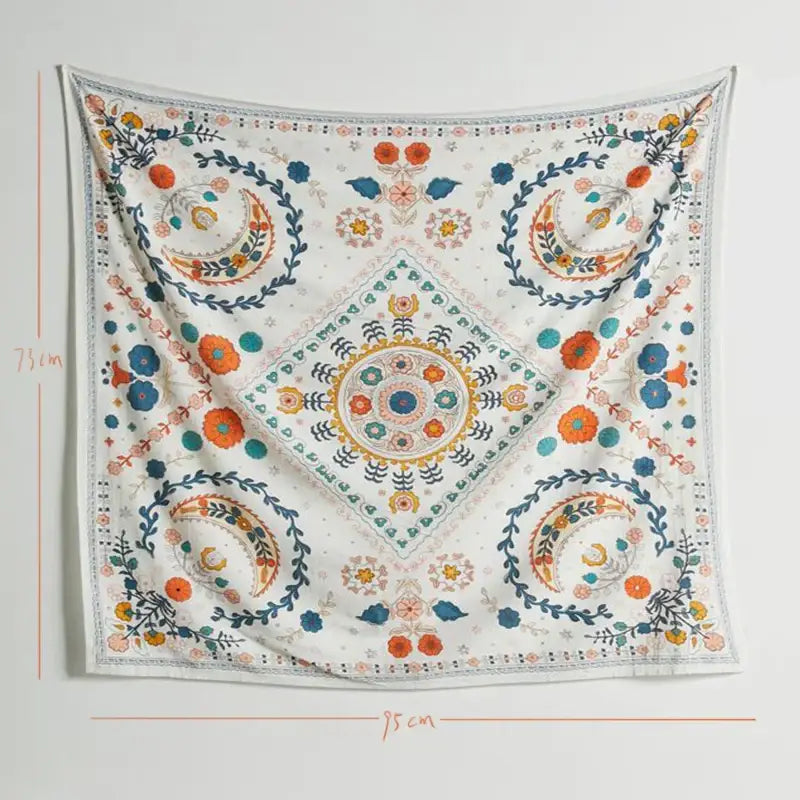 DecorBites™ Boho Floral Celestial Wall Tapestry for Hippie Home Decor