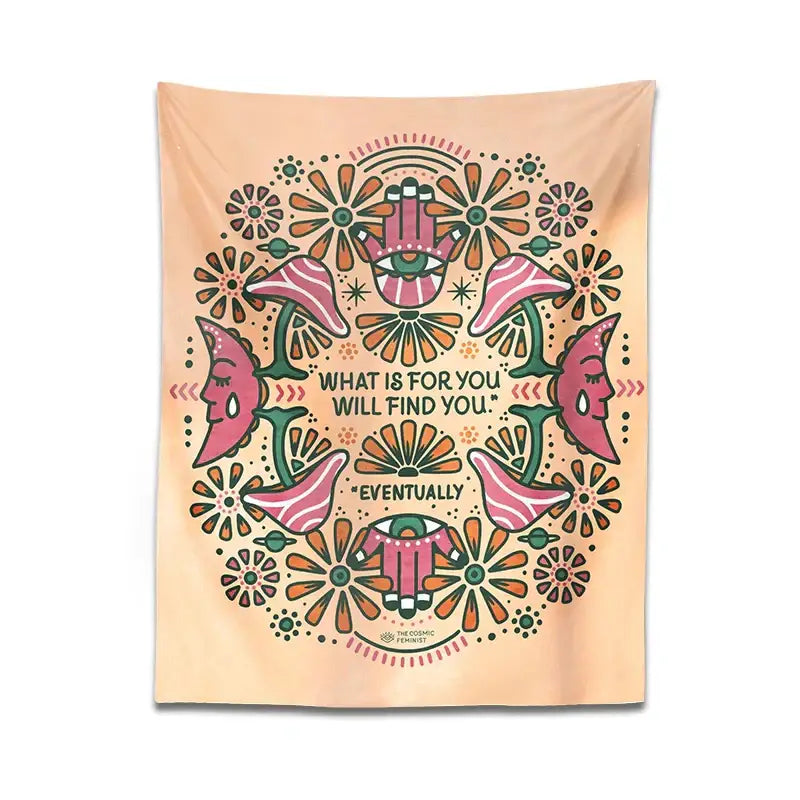 DecorBites™ Boho Moon Flower Magic Tapestry Wall Hanging for Home Decor