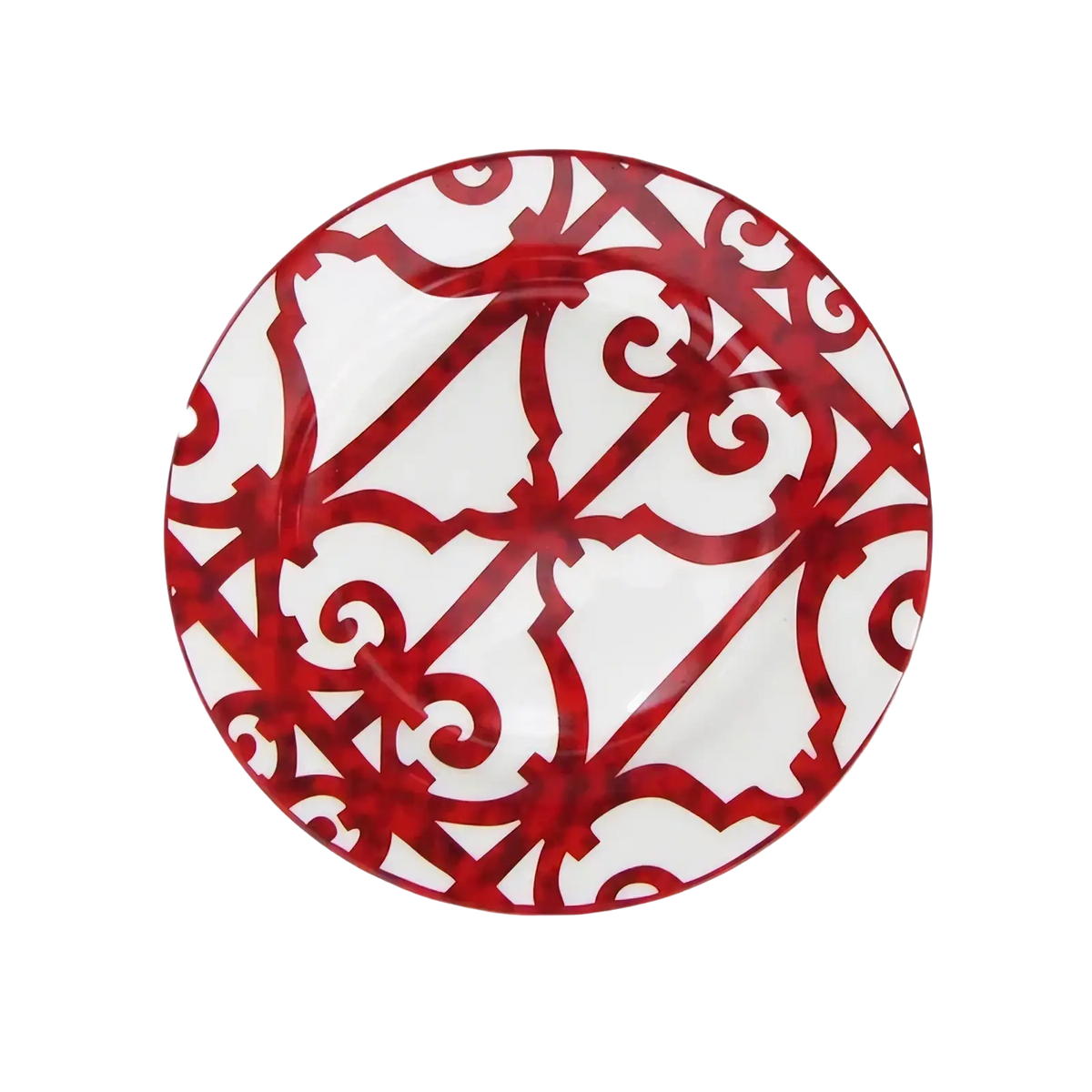 Bone China Red Scroll Dinnerware Set