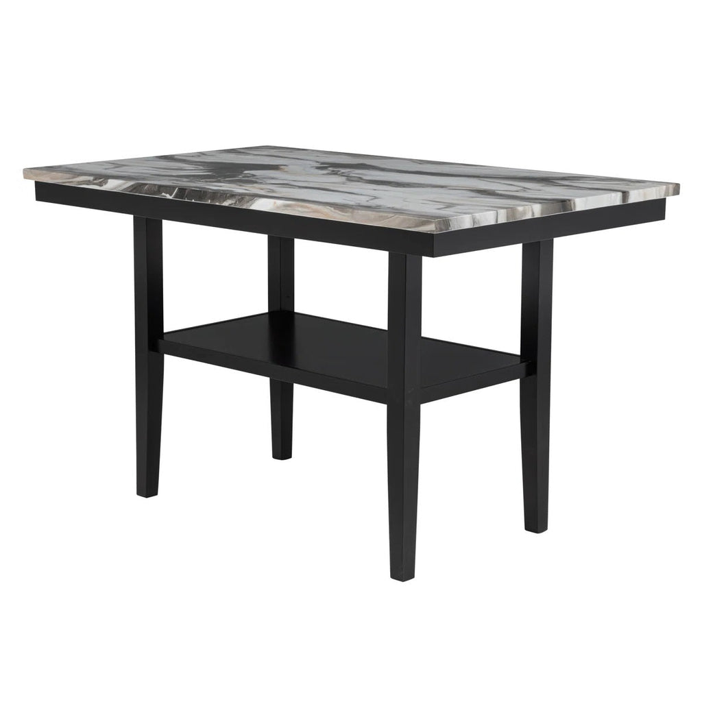 60" Counter Dining Table with Storage Bottom Shelf