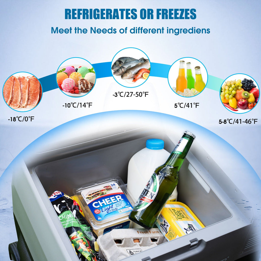 Portable Freezer with App Control and Off-Road Wheels