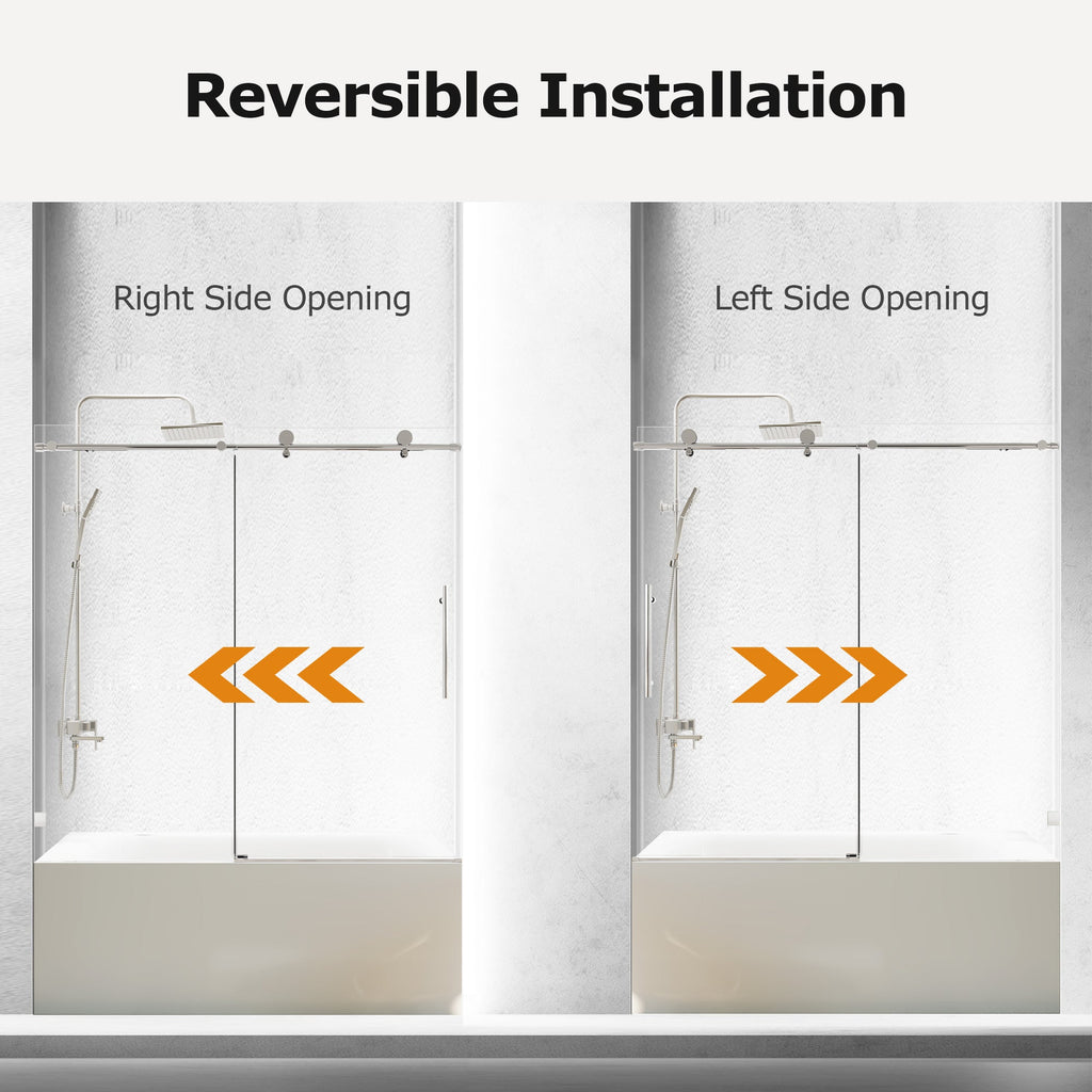Frameless Single Sliding Soft-Close Shower Doors
