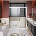 60" W x 72" H Frameless Shower Door