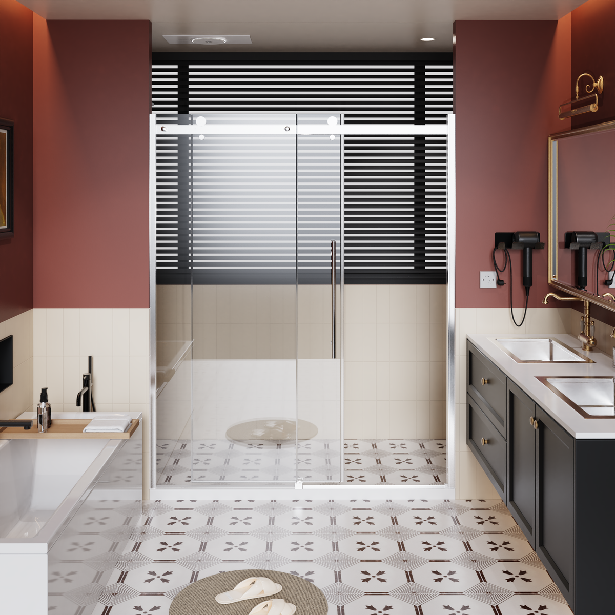 60" W x 72" H Frameless Shower Door