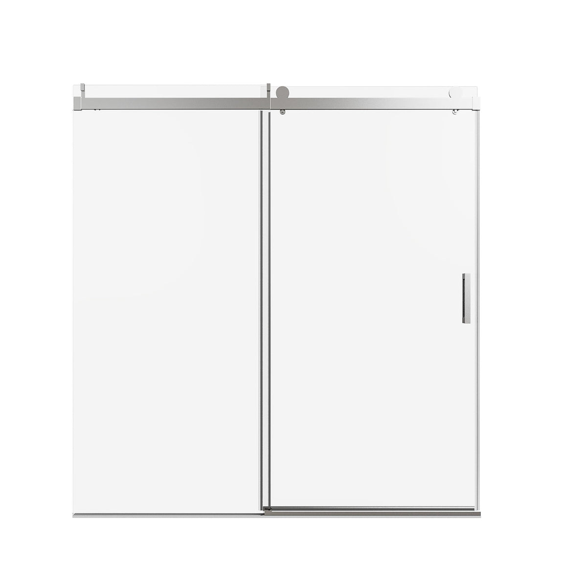 Frameless Sliding Shower Door With Soft- Close, 3 / 8" Tempered Glass