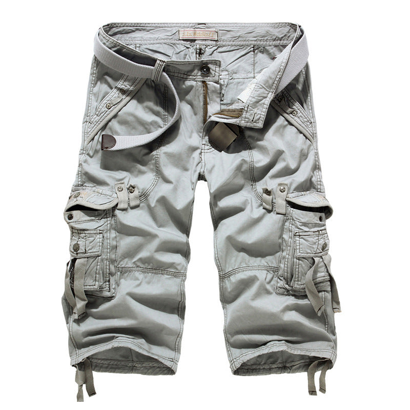 En MultiPocket Capri Pants Military Style Casual Cargo Pants, MultiColor