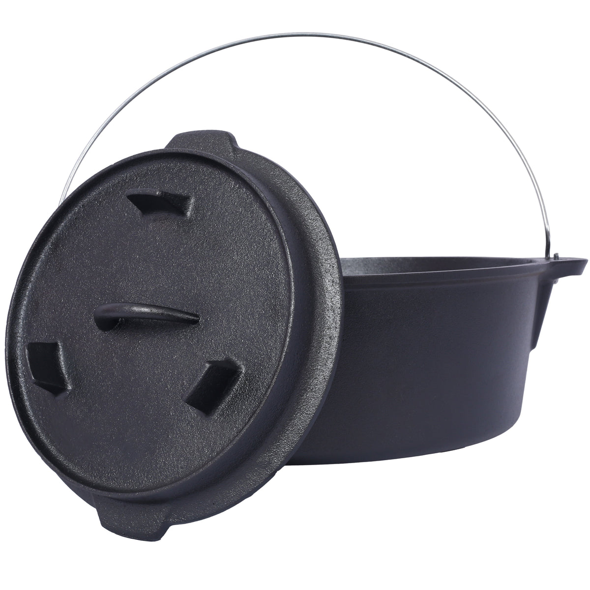 Pre-Seasoned Cast Iron Dutch Oven With Skillet Lid