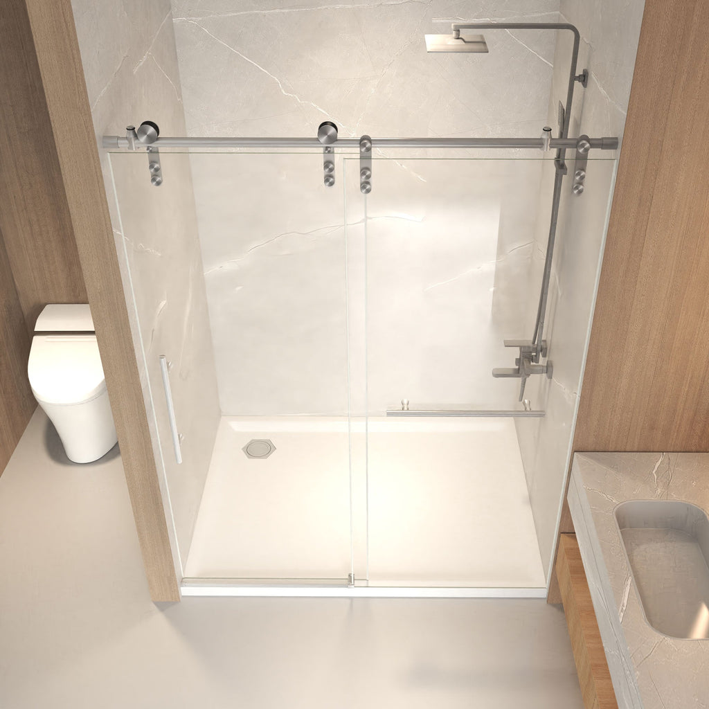 Frameless Sliding Shower Door - 56-60" x 76" H