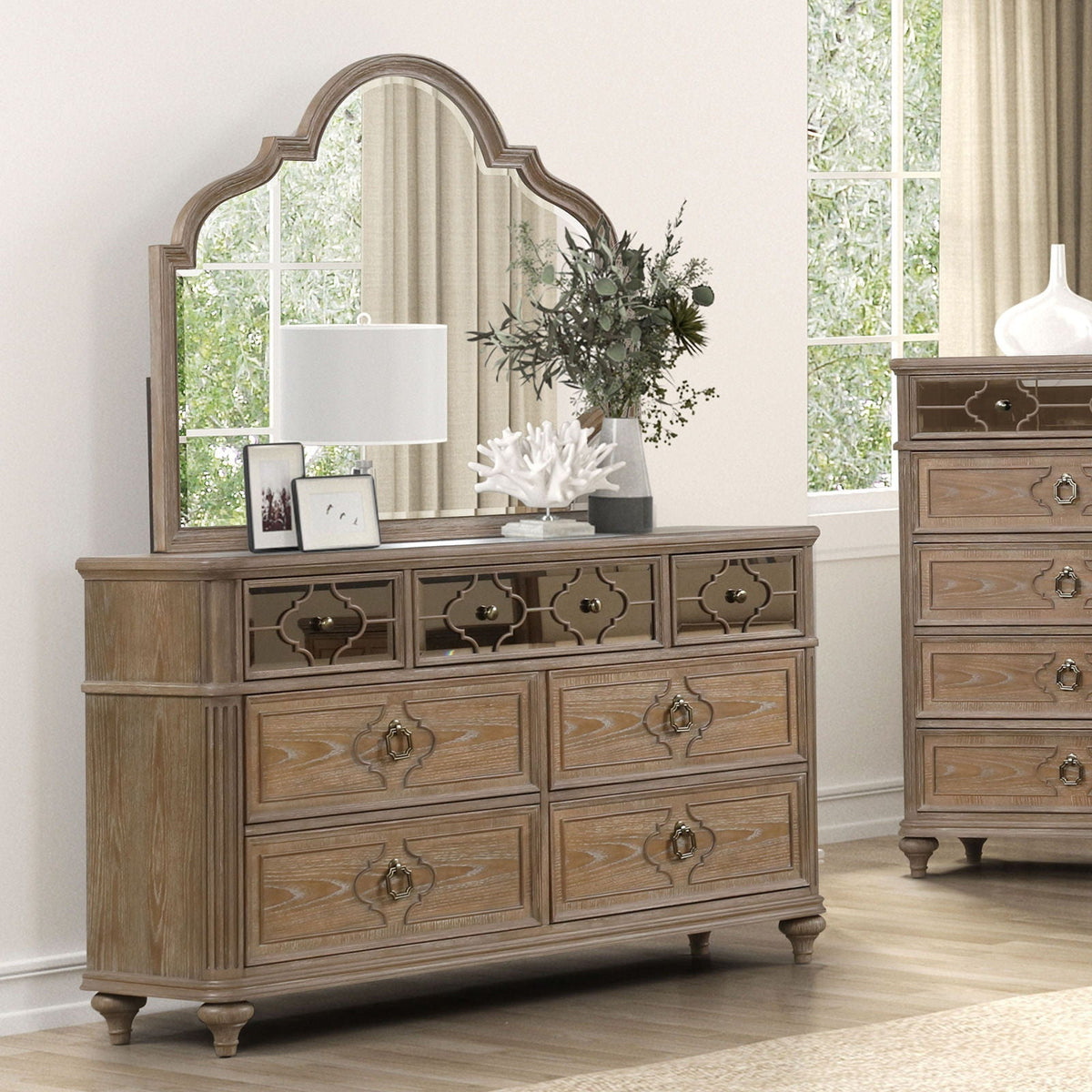 1 Piece Oak Dresser with Dovetail Drawers