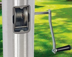 80' Internal Halyard Aluminum Flagpole - Independence Series - 12" x .375"