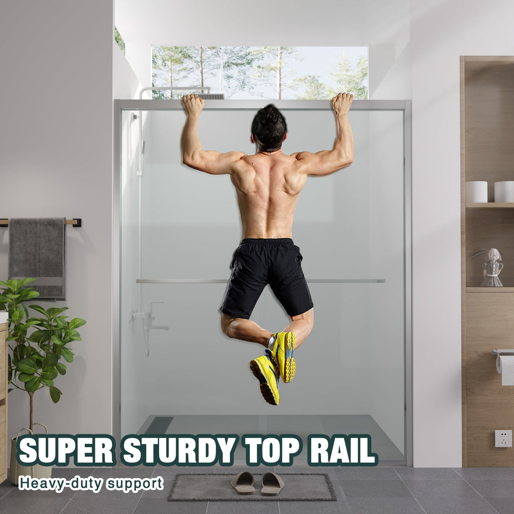 Aluminum Frame Double Sliding Shower Door