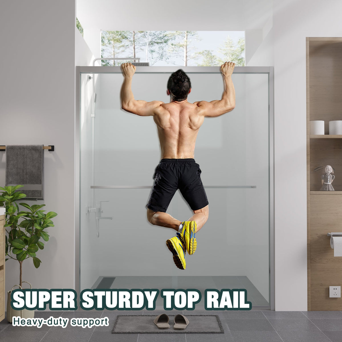 Aluminum Frame Double Sliding Shower Door
