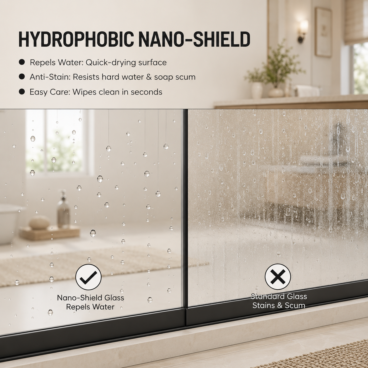 Framed Double Sliding Shower Door