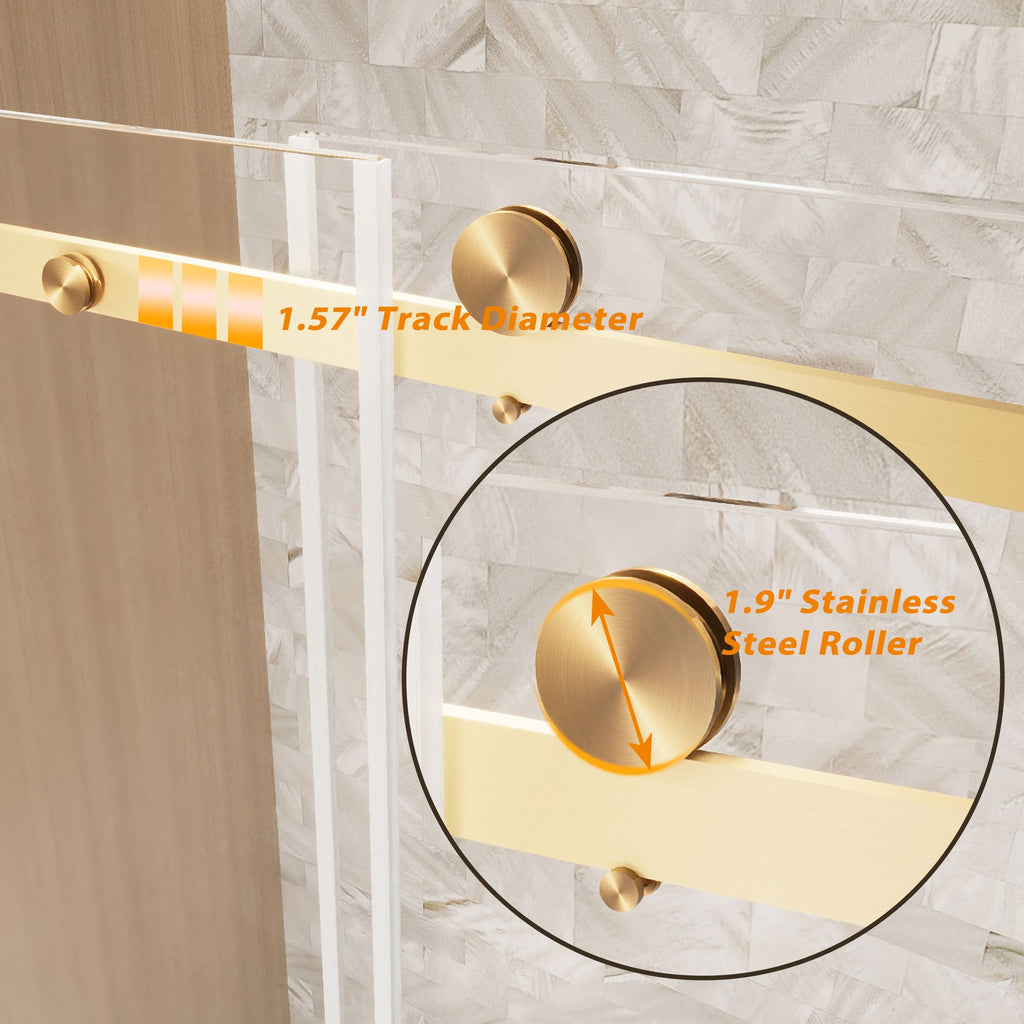 Frameless Single Sliding Shower Door